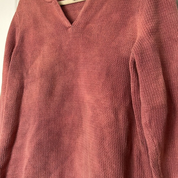 LL Bean (2X) cotton rust brown sweater - Picture 3 of 3